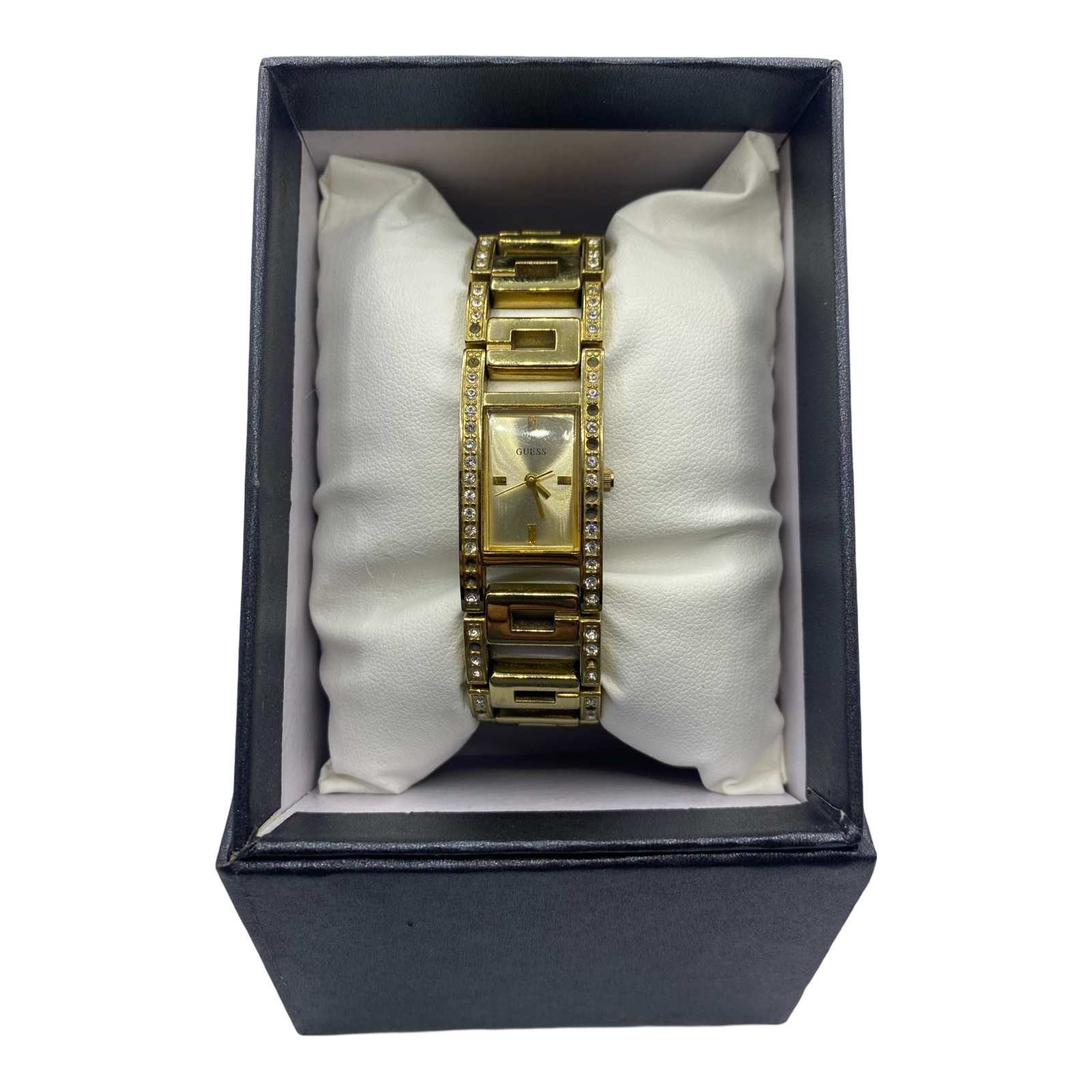 Guess Ladies W12576L1 Gold Plated Stainless Steel Diamante Studded Watch